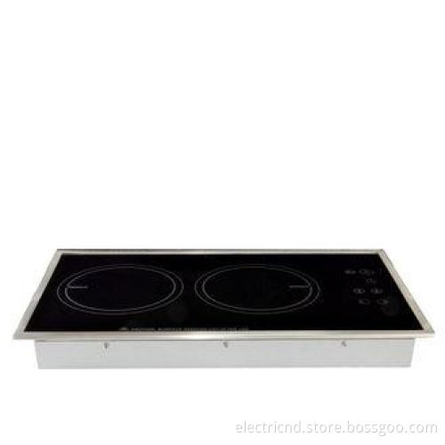 Stainless Steel Frame Double Zone Electric Ceramic Cooker P